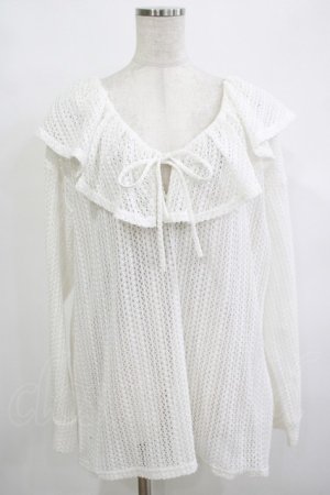 画像: merry jenny / メッシュニットソーリラクシーチュニック  アイボリー H-25-12-11-062-LO-TO-KB-ZH