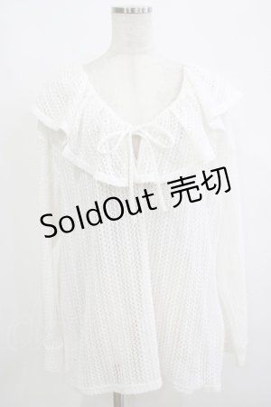 画像: merry jenny / メッシュニットソーリラクシーチュニック  アイボリー H-25-12-11-062-LO-TO-KB-ZT465