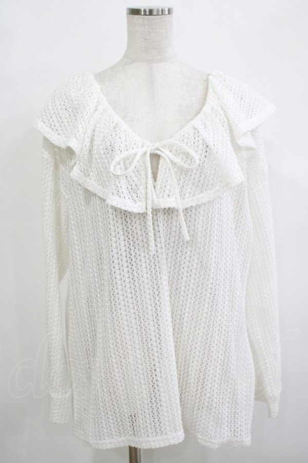 画像1: merry jenny / メッシュニットソーリラクシーチュニック  アイボリー H-25-12-11-062-LO-TO-KB-ZH (1)