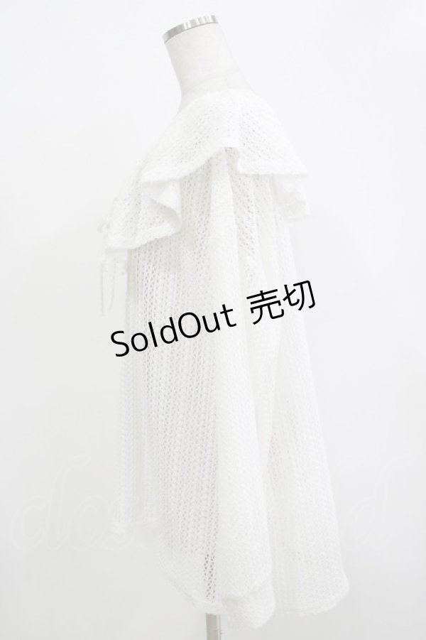 画像2: merry jenny / メッシュニットソーリラクシーチュニック  アイボリー H-25-12-11-062-LO-TO-KB-ZT465 (2)