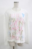 画像1: Jane Marple / ロゴプリントのロングスリーブトップス  白 H-25-12-11-065-JM-TO-KB-ZH (1)