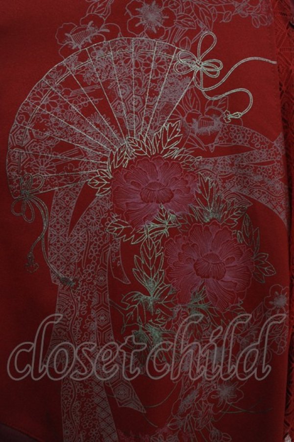 画像5: Ozz oneste / 和チャイナイレギュラーフリルワンピース  ボルドー H-25-12-11-006-OO-OP-KB-ZH (5)