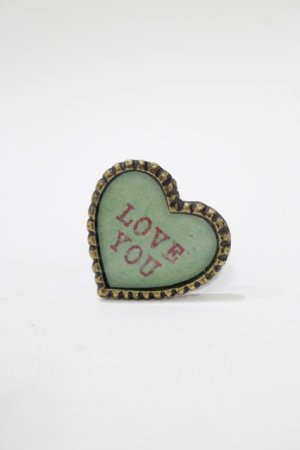 画像: Katie / SWEET HEART ring 約10号 LOVE YOUミント H-25-12-11-070-LO-AC-KB-ZH