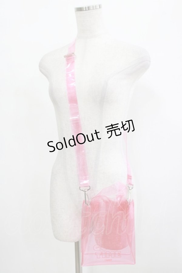画像1: Candy Stripper / GOOD TIME CLEAR SHOULDER BAG  ピンク H-25-12-11-072-PU-BG-KB-ZH (1)