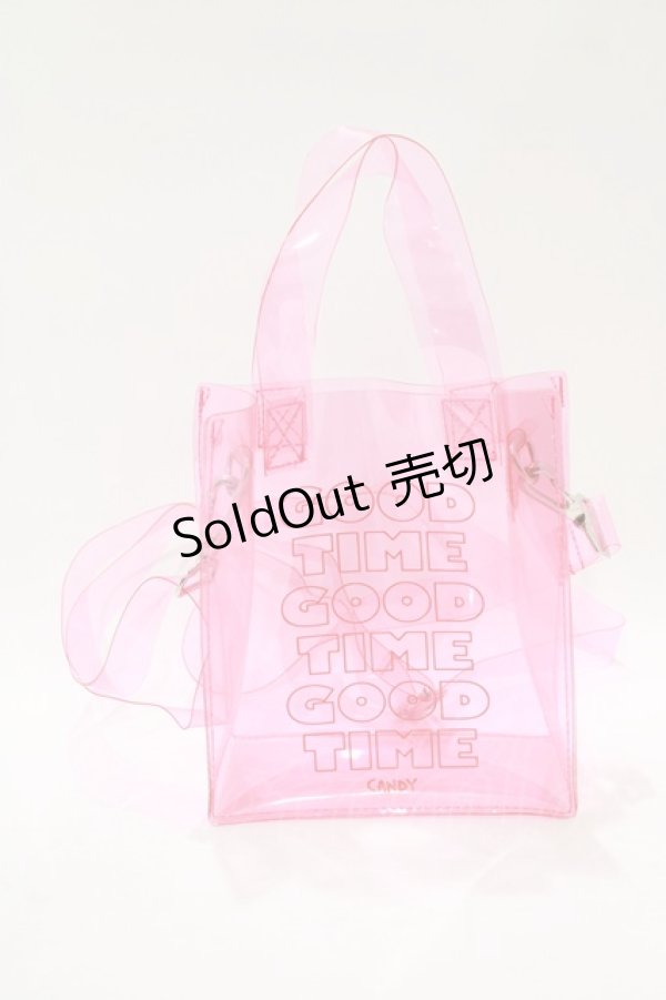画像2: Candy Stripper / GOOD TIME CLEAR SHOULDER BAG  ピンク H-25-12-11-072-PU-BG-KB-ZH (2)