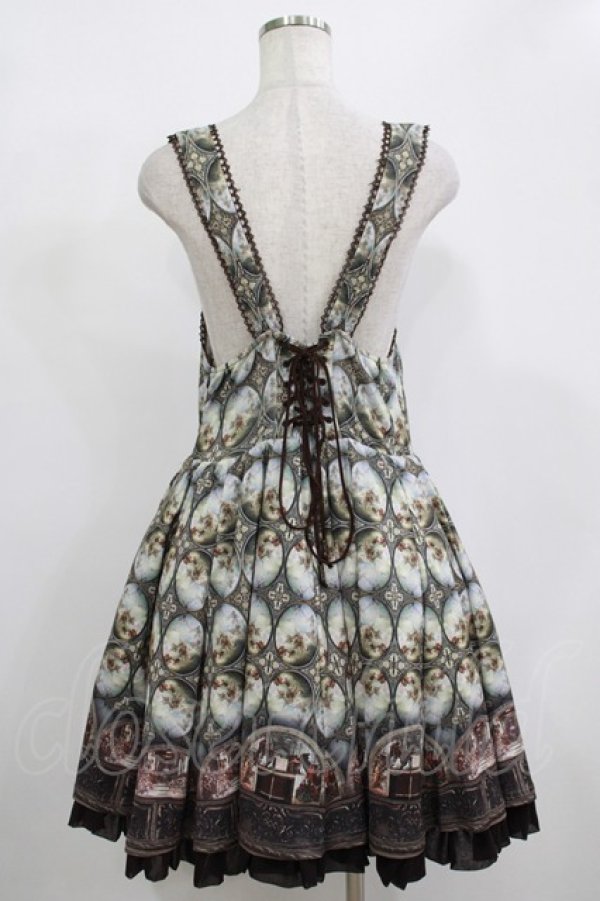 画像3: Ozz oneste / 宗教画プリントジャンパースカート  ブラウン H-25-12-11-008-OO-OP-KB-ZH (3)