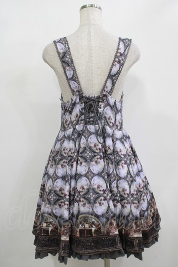 画像3: Ozz oneste / 宗教画プリントジャンパースカート  ブルーグレー H-25-12-11-009-OO-OP-KB-ZH (3)