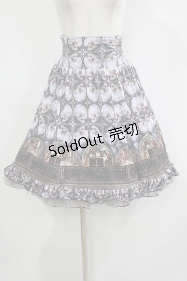 画像1: Ozz On / リバーシブルスカート  宗教画プリント×グレー H-25-12-11-010-OO-SK-KB-ZH (1)