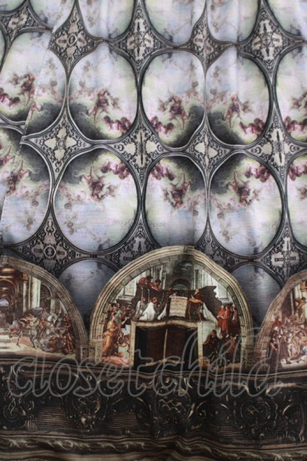 画像4: Ozz On / リバーシブルスカート  宗教画プリント×グレー H-25-12-11-010-OO-SK-KB-ZH (4)