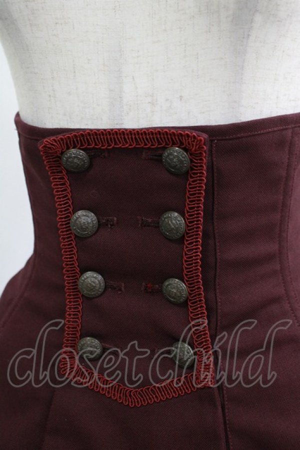 画像4: EXCENTRIQUE / ブラスバンド・コルセットスカート S-M ボルドー H-25-12-11-012-EL-SK-KB-ZH (4)