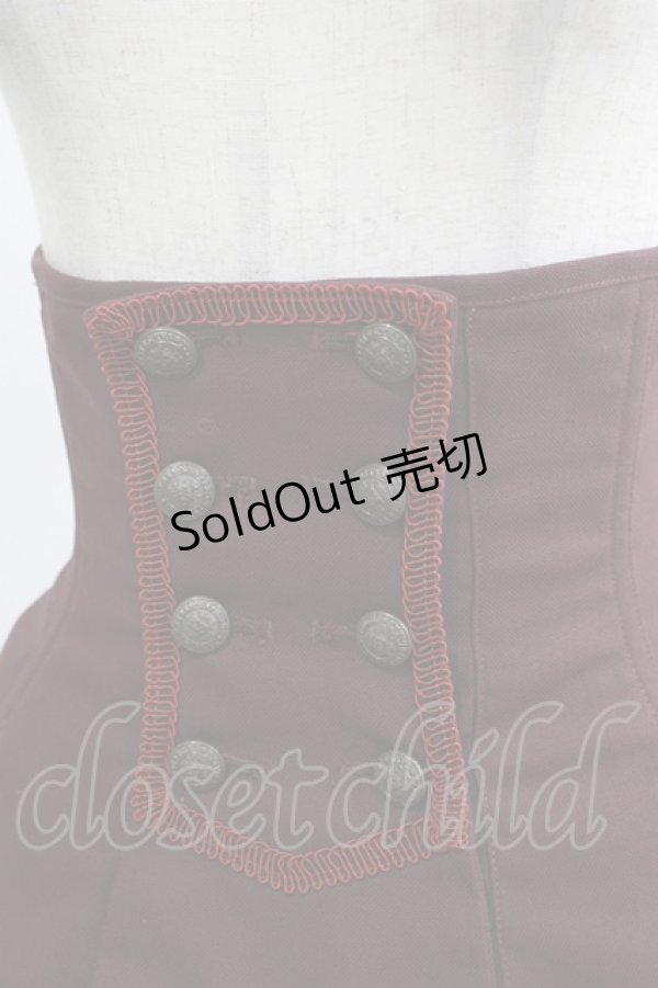 画像4: EXCENTRIQUE / ブラスバンド・コルセットスカート S-M ボルドー H-25-12-11-012-EL-SK-KB-ZH (4)