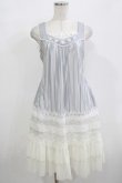 画像1: Ozz oneste / 薔薇刺繍シアーストライプワンピース  グレー H-25-12-11-014-OO-OP-KB-ZH (1)