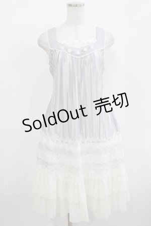 画像: Ozz oneste / 薔薇刺繍シアーストライプワンピース  グレー H-25-12-11-014-OO-OP-KB-ZT368