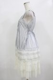 画像2: Ozz oneste / 薔薇刺繍シアーストライプワンピース  グレー H-25-12-11-014-OO-OP-KB-ZH (2)