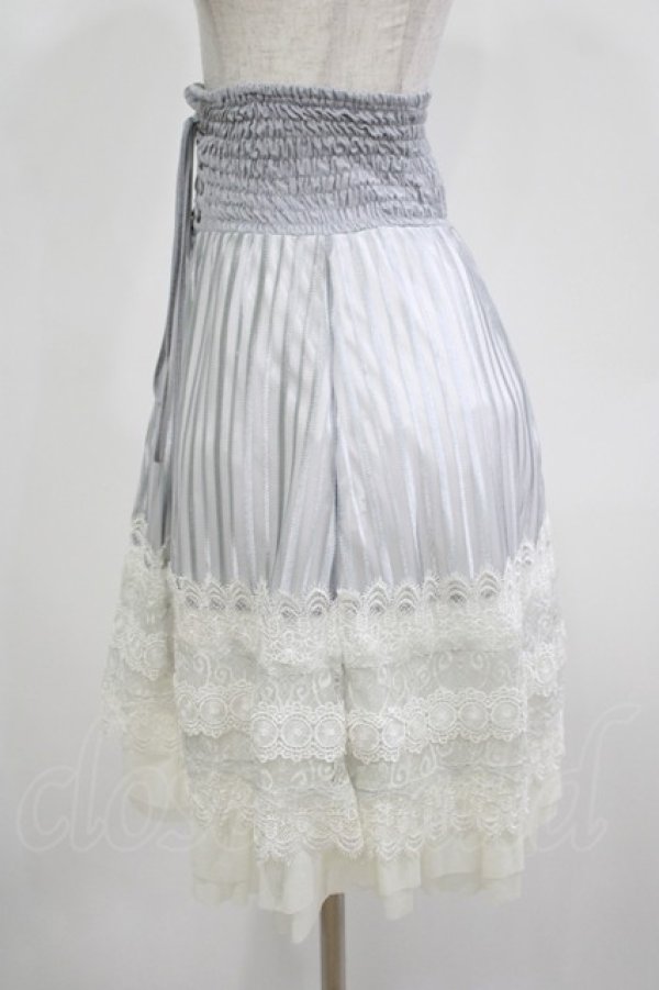 画像2: Ozz oneste / シアーストライプスカート  グレー H-25-12-11-015-OO-SK-KB-ZH (2)