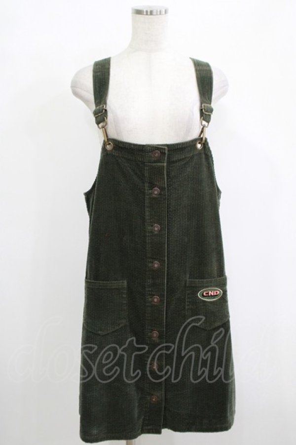 画像1: Candy Stripper / CND CORDUROY JUMPER SKIRT 2 カーキ H-25-12-11-019-PU-OP-KB-ZH (1)