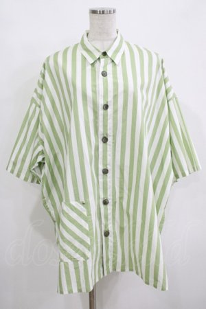 画像: MILKBOY / STRIPE SHIRT  グリーン H-25-12-11-020-MB-BL-KB-ZH