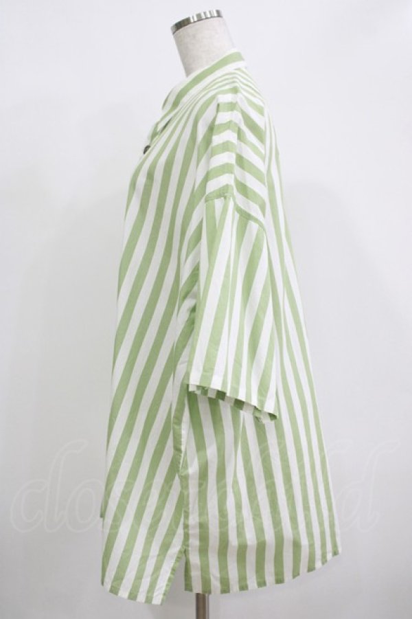 画像2: MILKBOY / STRIPE SHIRT  グリーン H-25-12-11-020-MB-BL-KB-ZH (2)