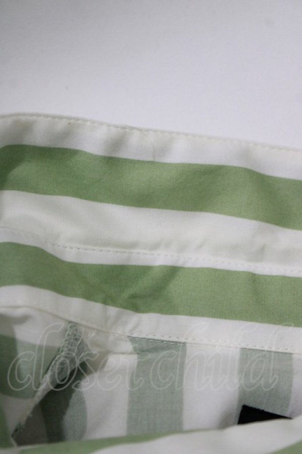 画像4: MILKBOY / STRIPE SHIRT  グリーン H-25-12-11-020-MB-BL-KB-ZH (4)