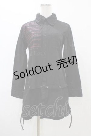 画像: h.ANARCHY / 2Wayロングブラウス  ブラック H-25-12-12-040-HN-BL-KB-ZH