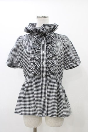 画像: SEXY DYNAMITE LONDON / フリルパフブラウス  ブラック H-25-12-12-042-PU-BL-KB-ZH