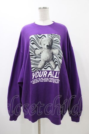 画像: Candy Stripper / YOUR ALLY SWEATワンピース  パープル H-25-12-12-049-PU-OP-KB-ZH