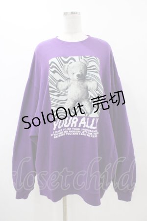 画像: Candy Stripper / YOUR ALLY SWEATワンピース  パープル H-25-12-12-049-PU-OP-KB-ZH