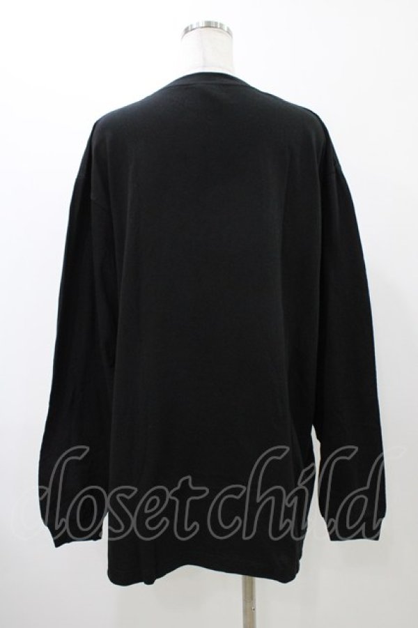 画像2: NieR CLOTHING / プリントLONG CUTSEW XL ブラック/がおまる H-25-12-12-050-PU-TO-KB-ZH (2)