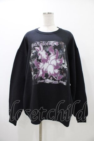 画像: NieR Clothing / プリントSWEAT  XL ブラック/九尾 H-25-12-12-052-PU-TO-KB-ZH