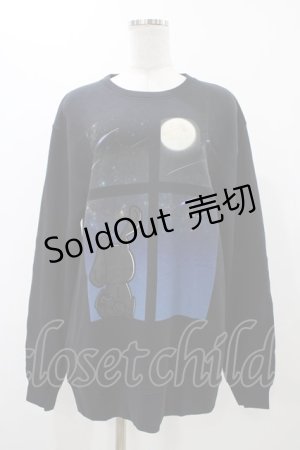 画像: NieR CLOTHING / プリントSWEAT   ブラック/Nierちゃん H-25-12-12-053-PU-TO-KB-ZH