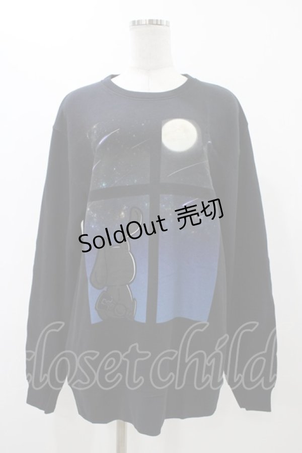 画像1: NieR CLOTHING / プリントSWEAT   ブラック/Nierちゃん H-25-12-12-053-PU-TO-KB-ZH (1)