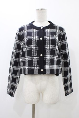 画像: NieR Clothing / ポケット付き高品質ショート丈カーディガン  ブラック H-25-12-12-057-PU-TO-KB-ZH