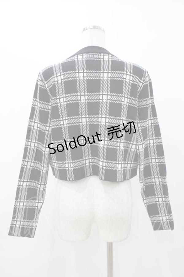 画像2: NieR CLOTHING / ポケット付き高品質ショート丈カーディガン  ブラック H-25-12-12-057-PU-TO-KB-ZH (2)