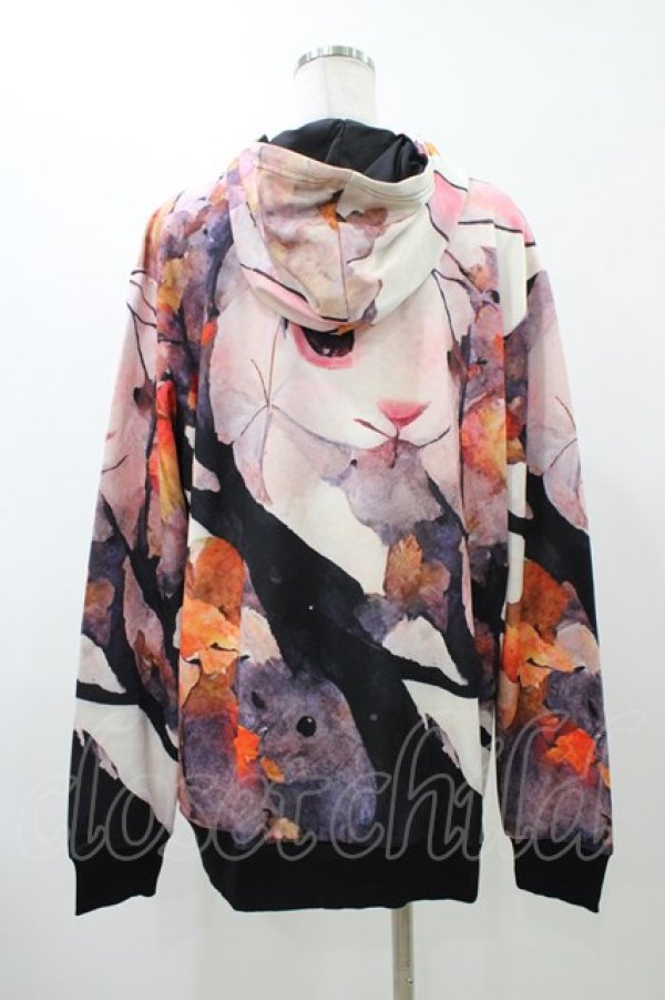 画像2: NieR CLOTHING / 総柄ZIPパーカー   H-25-12-12-058-PU-TO-KB-ZH (2)