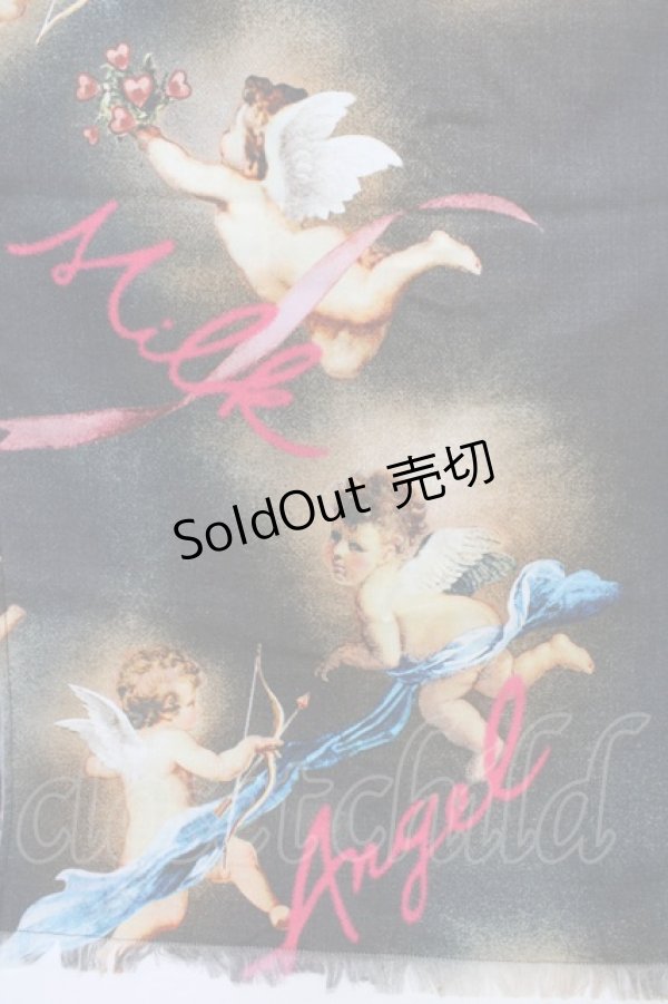 画像2: MILK / Angelストール  ブラックベース H-25-12-12-007-ML-ZA-KB-ZH (2)