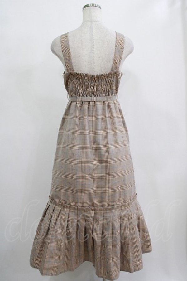 画像3: axes femme POETIQUE / 裾プリーツデザインワンピース M ブラウン H-25-12-12-1003-AX-OP-NS-ZH (3)