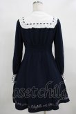 画像3: Amavel / メッセージ刺繍ヨーク切替ワンピース Free ネイビー H-25-12-12-1031-CA-OP-NS-ZH (3)