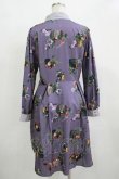 画像3: axes femme POETIQUE / ラ レコルト柄シャツワンピース M パープル H-25-12-12-1033-AX-OP-NS-ZH (3)