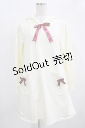 画像: Amavel / ねこみみハートポケ裏毛ワンピース Free アイボリー H-25-12-12-1036-CA-OP-NS-ZH