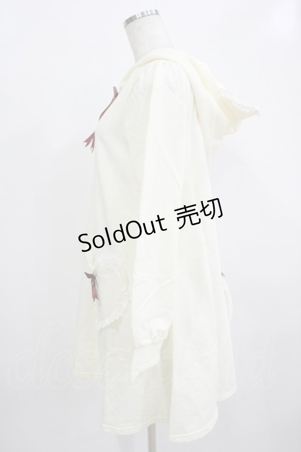 画像2: Amavel / ねこみみハートポケ裏毛ワンピース Free アイボリー H-25-12-12-1036-CA-OP-NS-ZH (2)