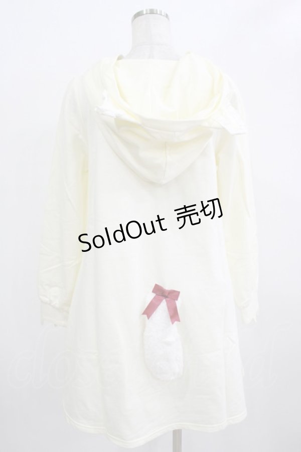 画像3: Amavel / ねこみみハートポケ裏毛ワンピース Free アイボリー H-25-12-12-1036-CA-OP-NS-ZH (3)