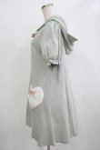 画像2: Amavel / ハートポケット ねこ耳パーカーワンピース Free グリーン H-25-12-12-1037-CA-OP-NS-ZH (2)