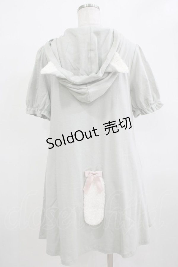 画像3: Amavel / ハートポケット ねこ耳パーカーワンピース Free グリーン H-25-12-12-1037-CA-OP-NS-ZH (3)