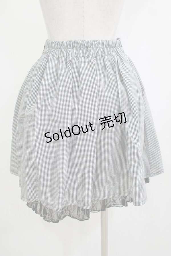画像3: axes femme POETIQUE / ギンガム×レーススカート M ブラック H-25-12-12-1038-AX-SK-NS-ZH (3)
