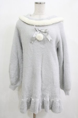 画像: Amavel / Wonder Bunny Aラインニットワンピース Free グレー H-25-12-12-1039-CA-OP-NS-ZH