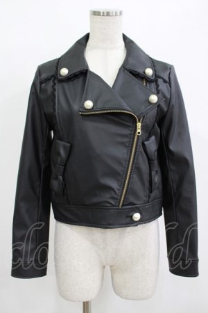 画像: Angelic Pretty / Doll’s Ribbonライダースジャケット Free ブラック H-25-12-12-1042-AP-JA-NS-ZH