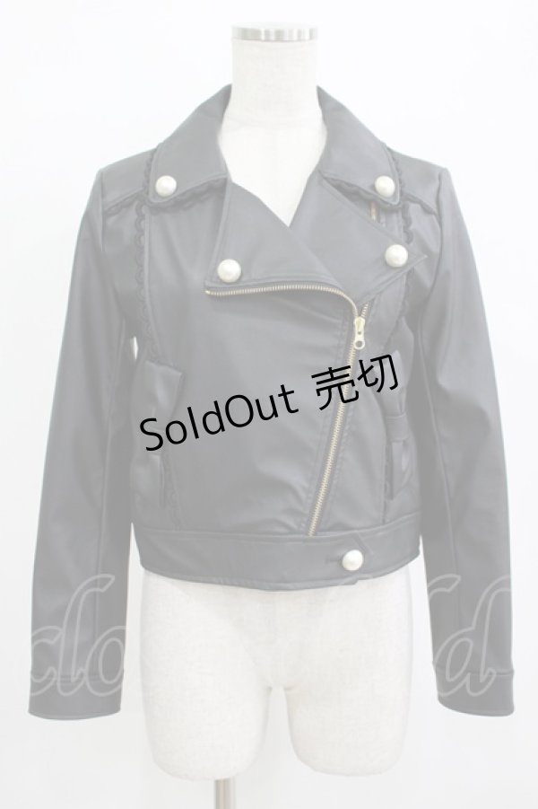 画像1: Angelic Pretty / Doll’s Ribbonライダースジャケット Free ブラック H-25-12-12-1042-AP-JA-NS-ZH (1)