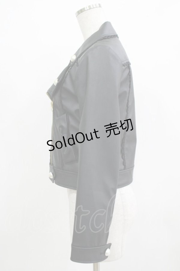 画像2: Angelic Pretty / Doll’s Ribbonライダースジャケット Free ブラック H-25-12-12-1042-AP-JA-NS-ZH (2)