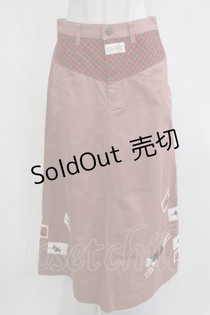 画像: PINK HOUSE / スコッチテリア刺繍チノクロススカート M ピンク H-25-12-12-1044-LO-SK-NS-ZH