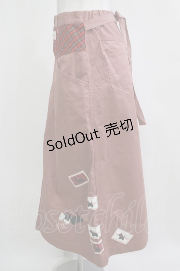 画像2: PINK HOUSE / スコッチテリア刺繍チノクロススカート M ピンク H-25-12-12-1044-LO-SK-NS-ZH (2)